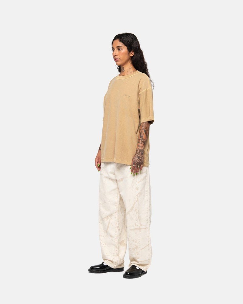 Tops Stussy LAZY Unisex Dorados | CBSX-02439