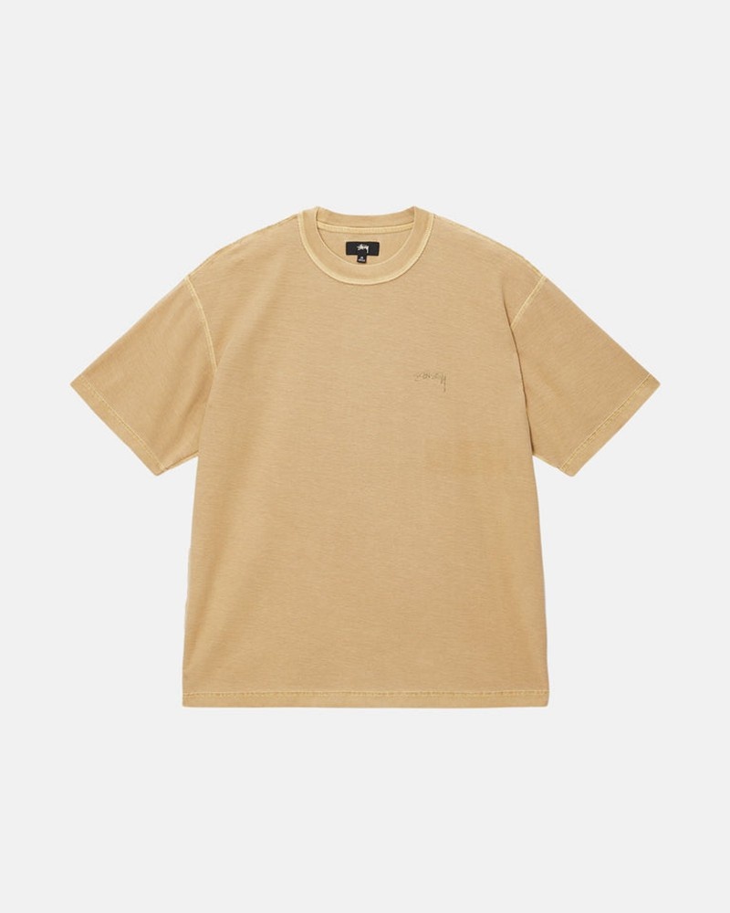 Tops Stussy LAZY Unisex Dorados | CBSX-02439