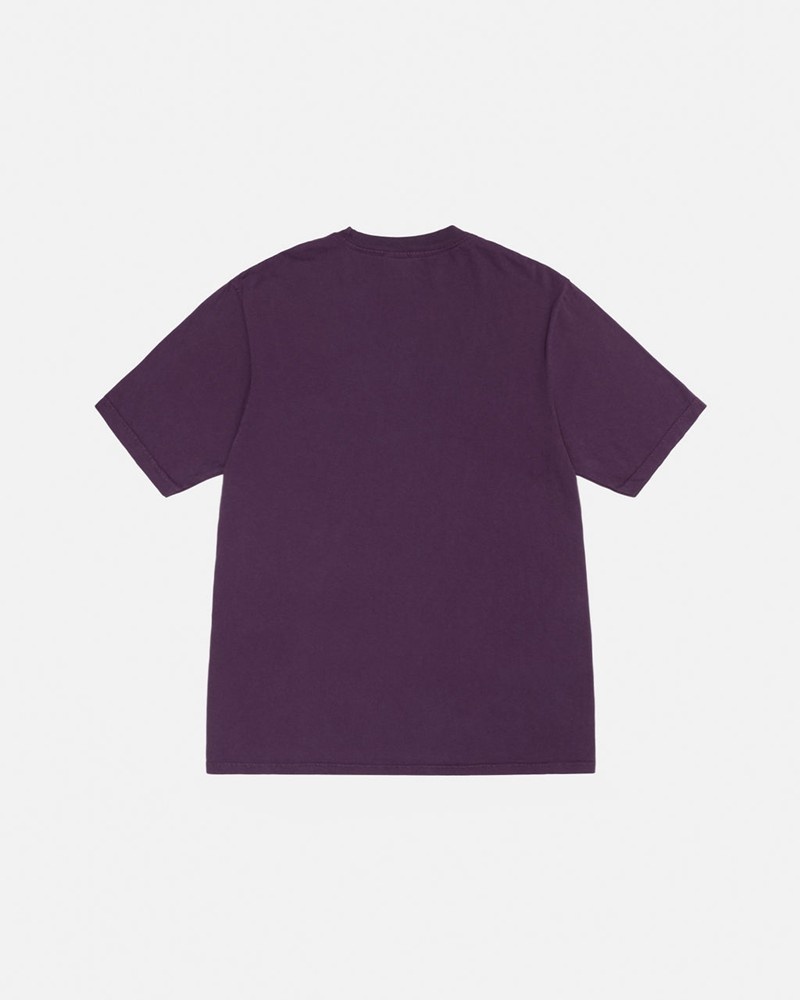 Tops Stussy SMALL STOCK PIGMENT DYED Unisex Morados | URDE-79628