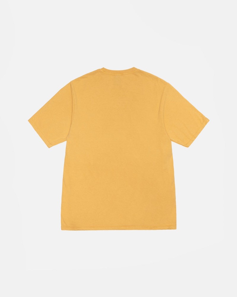 Tops Stussy SMALL STOCK PIGMENT DYED Unisex Naranjas | OETZ-29483