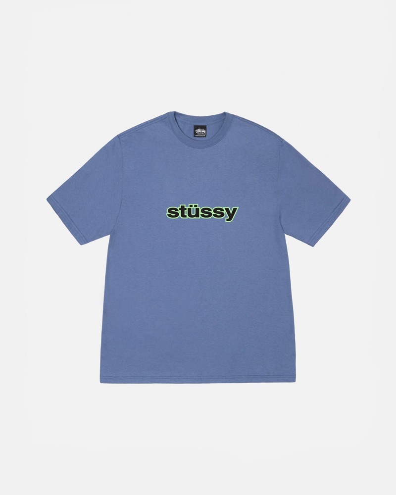 Tops Stussy SS-LINK Unisex Azules | XKUB-15672