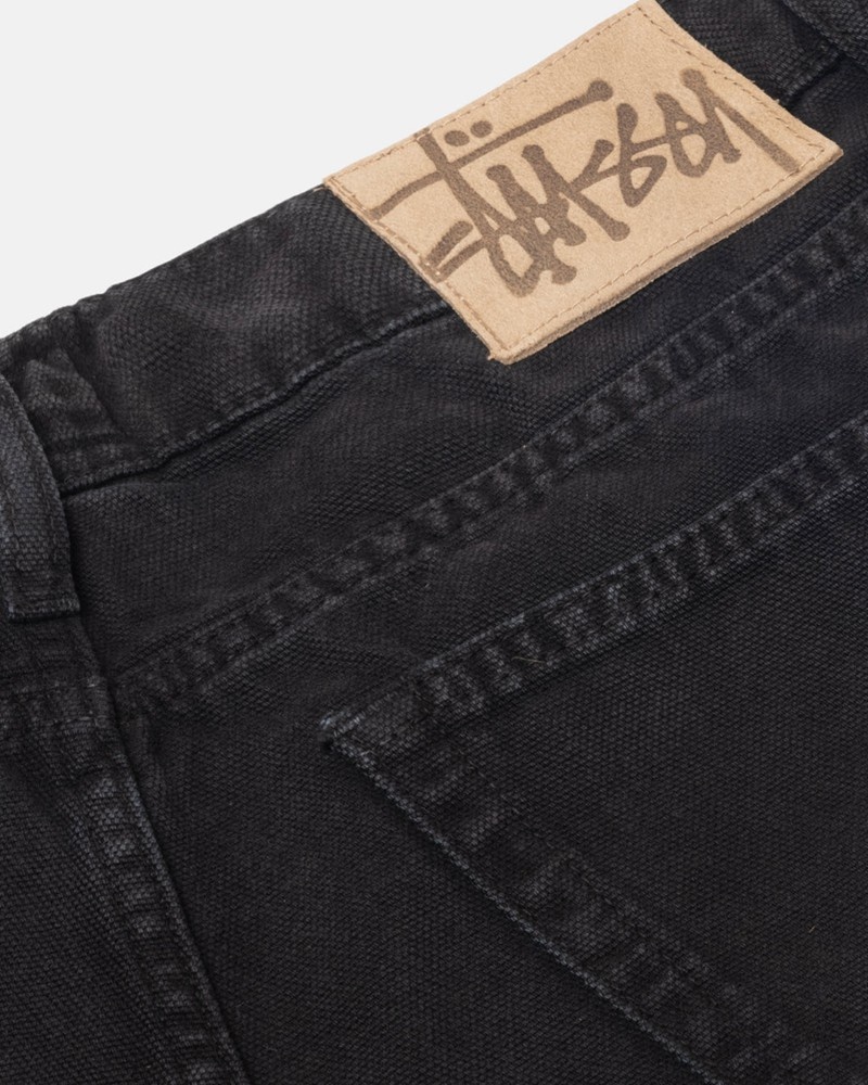 Vestido De Denim Stussy BIG OL' JEAN WASHED CANVAS Unisex Negros | JCVG-43601