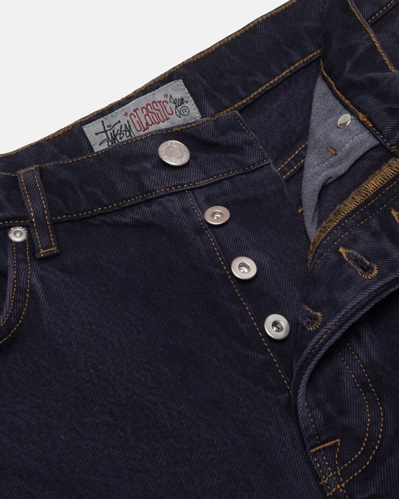 Vestido De Denim Stussy CLASSIC JEAN DENIM Unisex Negros | YZQW-18950