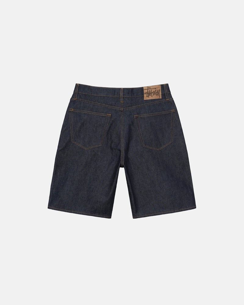 Vestido De Denim Stussy RAW DENIM BIG OL' SHORTS Unisex Negros | QZXB-85721